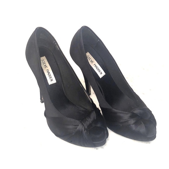 Steve Madden Satin Peep Toe Pumps - Picture 1 of 8